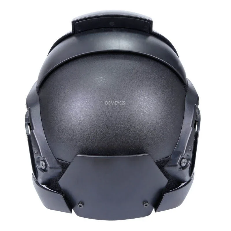 Casco táctico de cara completa Airsoft, malla de acero, lente de PC HD, cascos compactos para acampar, juegos de combate al aire libre - imagen 5