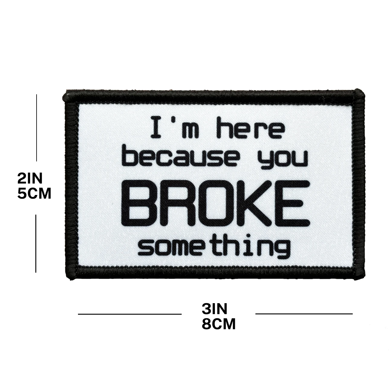 Parche morale 'I'm Here for You' bordado con cierre velcro