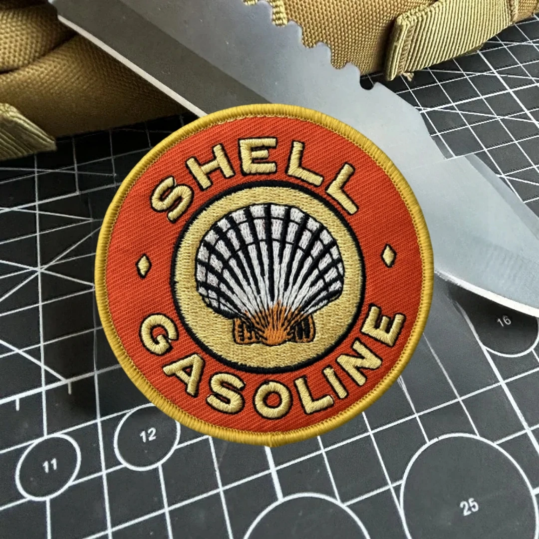 Parches tácticos Shell Morale para ropa, parche bordado con gancho y bucle, banda de rodadura militar, pegatina para mochila táctica del ejército - imagen 3