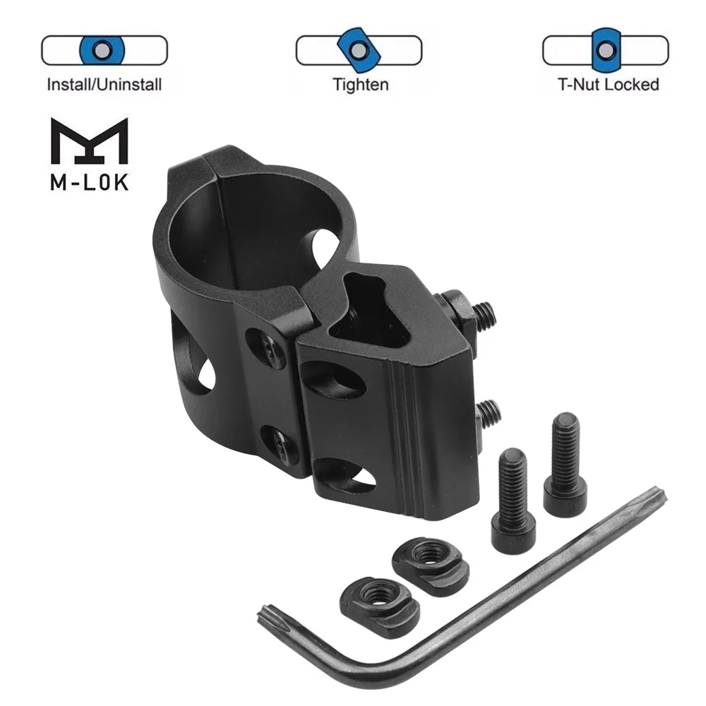 Soporte offset M-LOK 45º para linterna táctica y láser