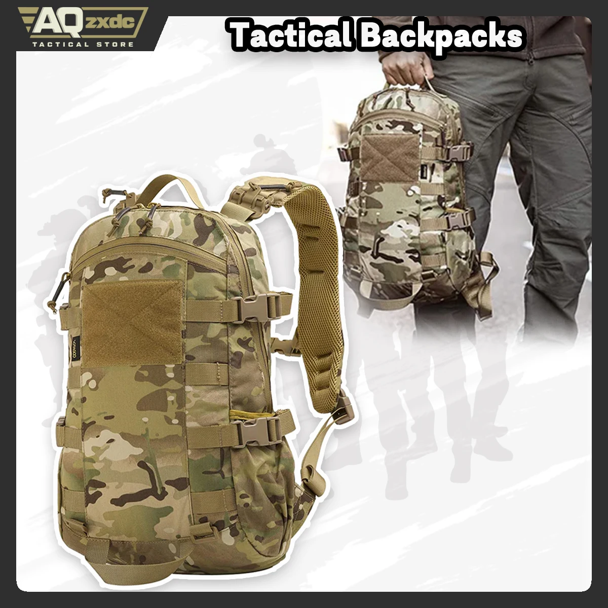 AQzxdc PTG mochilas tácticas grandes 20L Molle mochila de asalto impermeable al aire libre senderismo Camping montañismo mochilas