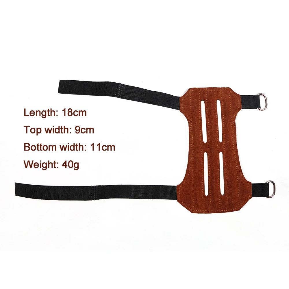Protección de tiro con arco antimanchas para exteriores, protector de brazo de piel de vaca, protector de brazo de arco tradicional para caza americana - imagen 3