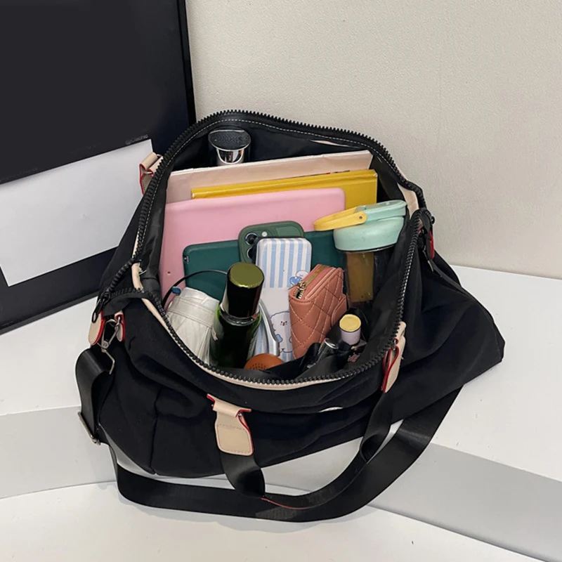 Bolso de hombro tipo bandolera para entrenamiento de gimnasio, separación en seco y húmedo, equipaje de embarque, viaje corto, bolso de compras para comando - imagen 5