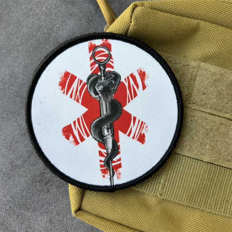 Parche estampado "Medik Medical Team" para ropa, insignia de moral táctica, parches militares con gancho, pegatina para mochila, brazalete - imagen 3