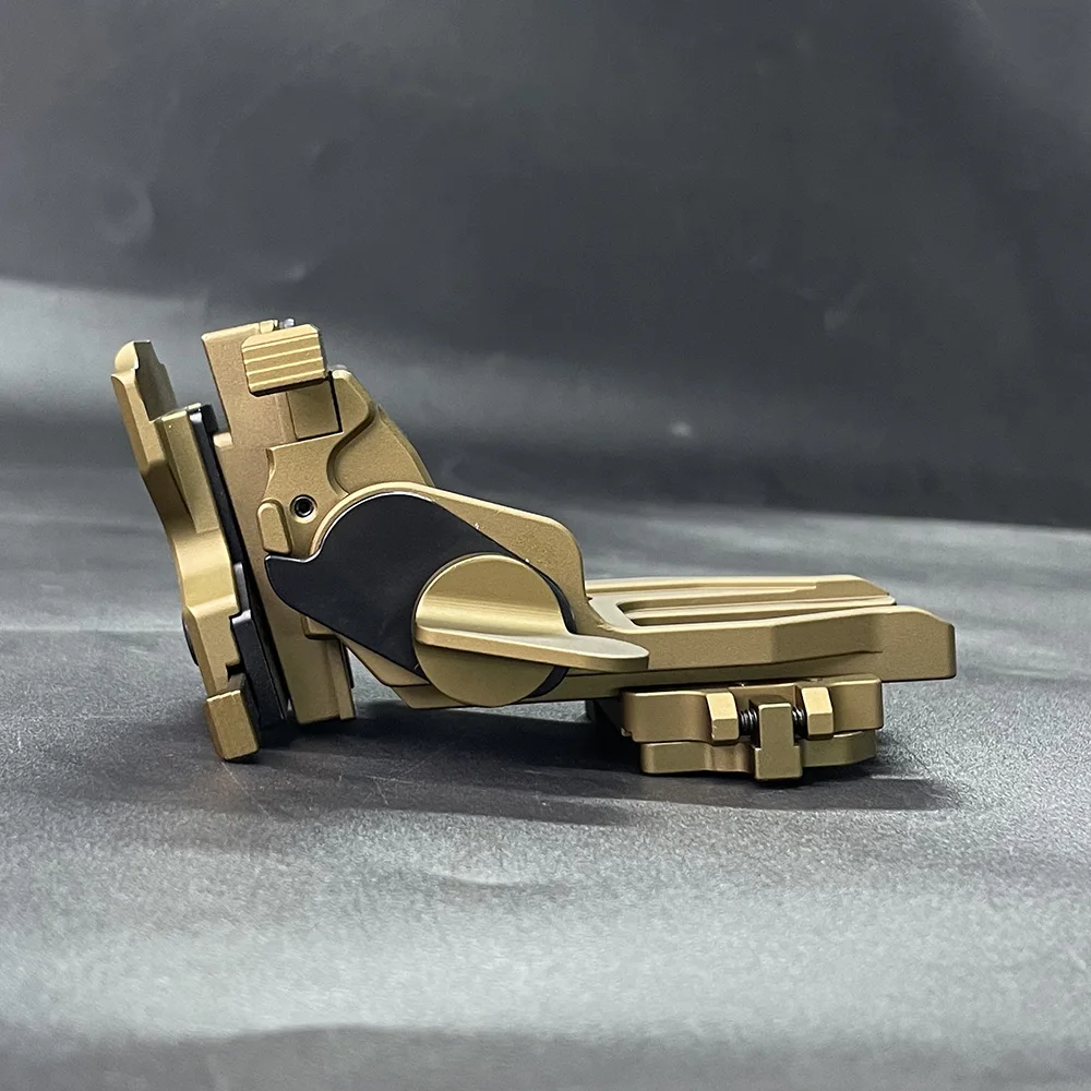 Montura abatible para casco NVG de perfil bajo, zapato de cola de Milano ajustable, soporte de gafas de visión nocturna de aluminio, novedad de 2024 - imagen 3