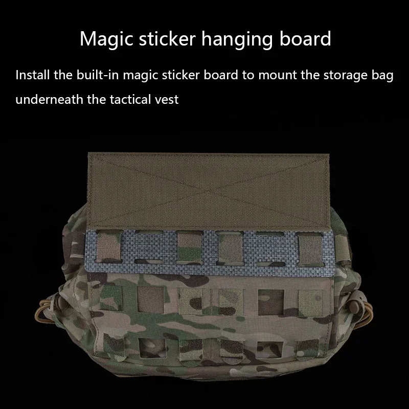 Bolsa de almacenamiento de máscara de Gas multifunción, chaleco táctico, bolsa de Panel colgante, soporte Molle, bolsa de almacenamiento de máscara táctica de camuflaje/ropa - imagen 4