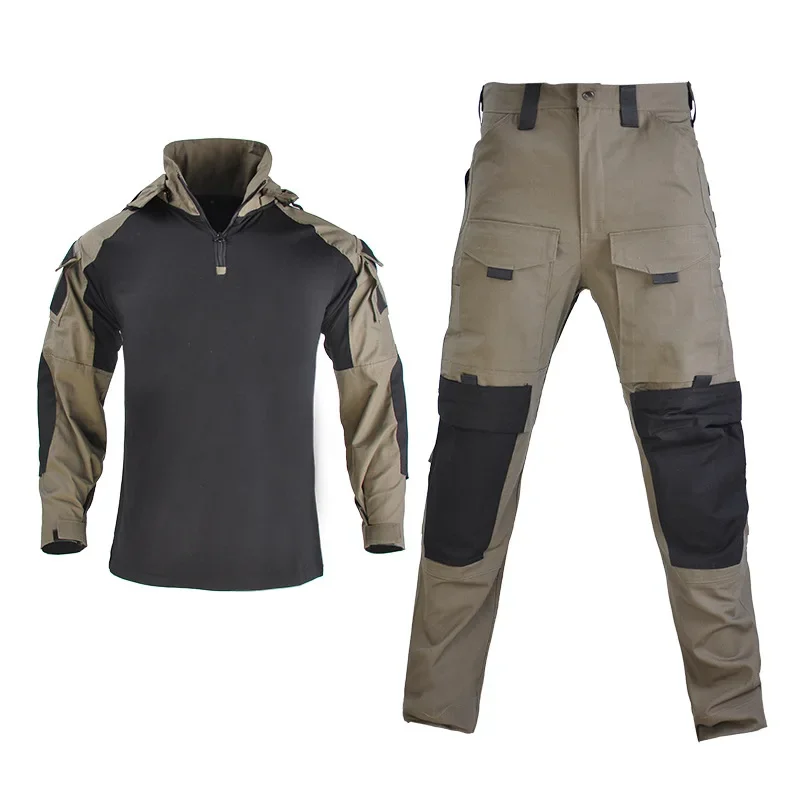 Traje de uniforme de combate táctico BDU, camisa con capucha, pantalones, conjunto de camuflaje, ropa de caza, senderismo al aire libre, entrenamiento, Airsoft, Paintball - imagen 5