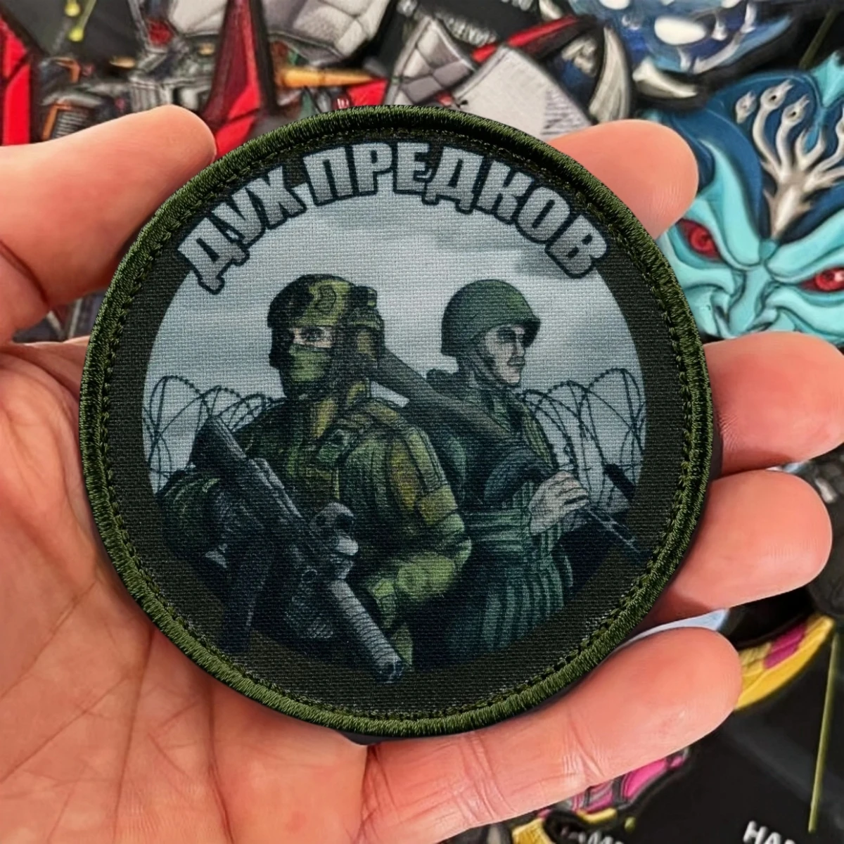 Parche de bucle de gancho impreso "el espíritu de los abuelos", insignia de moral táctica, parches de brazalete militar, pegatina de mochila - imagen 5