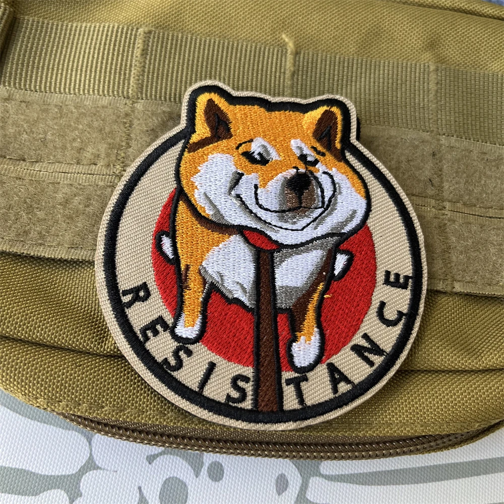 Parche de gancho y bucle bordado de resistencia SHEVRONS, insignia de moral táctica, pegatina decorativa para mochila - imagen 2