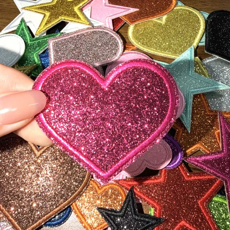 Parche termoadhesivo estrellas corazones lentejuelas - Chaleco táctico - imagen 2