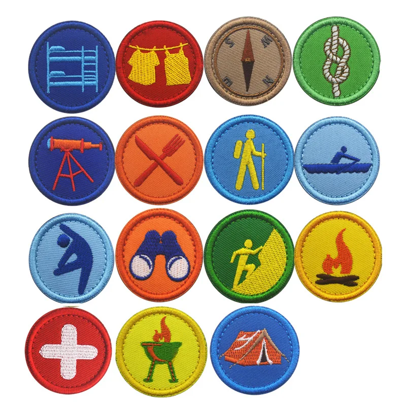 Parche bordado de American Boy Scout para niños, parches de gancho y bucle, insignias tácticas de moral para ropa en mochila, sombrero, pegatina de recompensa - imagen 2
