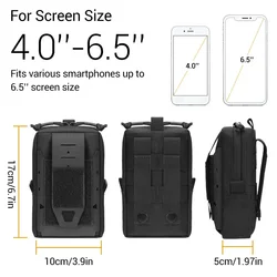 Bolsa táctica Molle para teléfono móvil, linterna, herramienta de utilidad, riñonera EDC, paquete divertido para exteriores, bolsa de munición, accesorios de caza