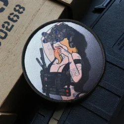 Parche táctico de belleza para fumar "Los", brazalete militar con gancho y bucle, insignia de moral, mochila para exteriores, accesorios para sombrero, pegatinas