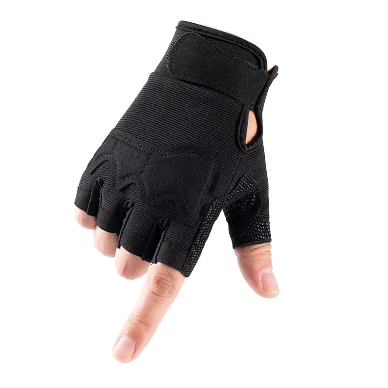 Guantes tácticos antideslizantes de medio dedo unisex para caza - imagen 2