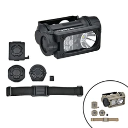 WADSN Sidewinde 2 lámpara para casco, luz LED IR blanca, roja y azul, linterna estroboscópica para arco rápido, riel de 20mm, faro táctico para caza