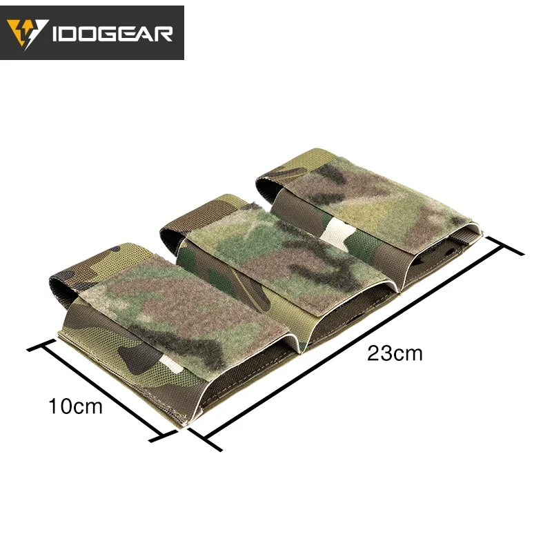 IDOGEAR-bolsa táctica Triple Mag con gancho, bucle elástico, acceso rápido, excelente retención, Compatible con varias plataformas 3598 - imagen 5