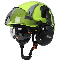 Casco táctico con visera y protección auditiva