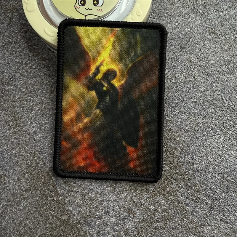 Parche con insignia de moral de Arcángel Michael, brazalete táctico con gancho y bucle, mochila militar, accesorios para sombrero, pegatinas - imagen 2