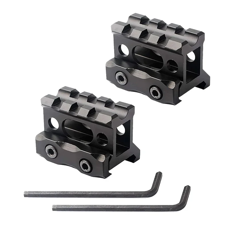 Soporte elevador de diseño transparente, montaje de alcance, peso ligero, 1 pulgada de altura para linterna óptica, caza montada con láser - imagen 5