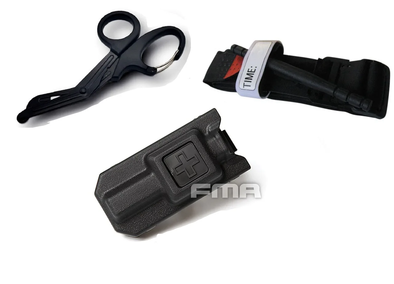 Torniquete táctico de primeros auxilios, Kits de bolsa Molle, operación con una sola mano, vendaje hemostático, Trauma, cizalla médica - imagen 2