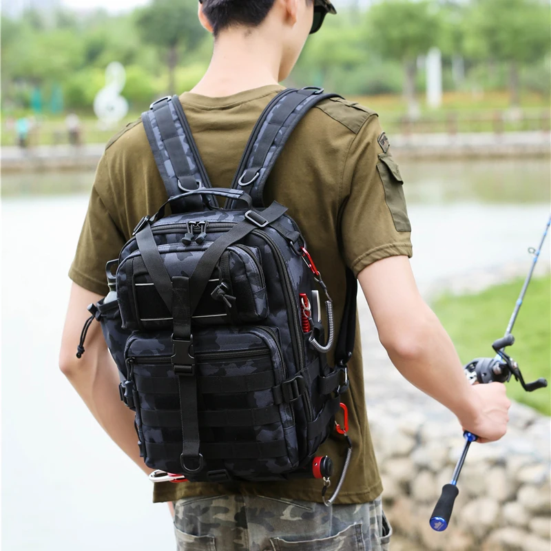 Mochila táctica multifuncional de pesca con sistema MOLLE - imagen 5