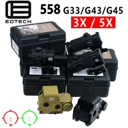 2026 nuevo EOTECH 558 punto rojo mira holográfica Airsoft caza con G33/G43/G45 3X 5X lupa compatible con soportes de riel de 20mm y palanca QD