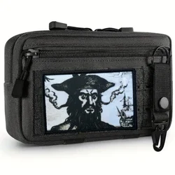 Parche estampado Barba Negra pirata – Insignia moral gancho y bucle