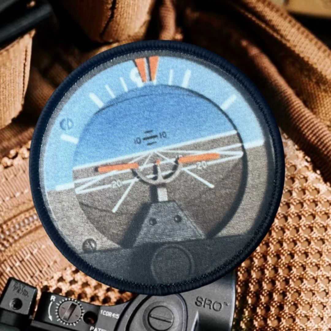 Insignia de moral táctica de horizonte Artificial de avión, parches de gancho y bucle impresos para ropa, pegatina para mochila militar