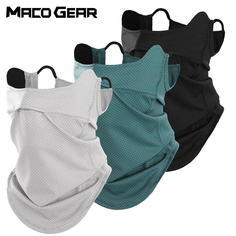 Máscaras faciales deportivas, media máscara transpirable, cubierta facial fresca, bufanda Anti-UV para senderismo, Bandana para correr al aire libre, bicicleta táctica de verano