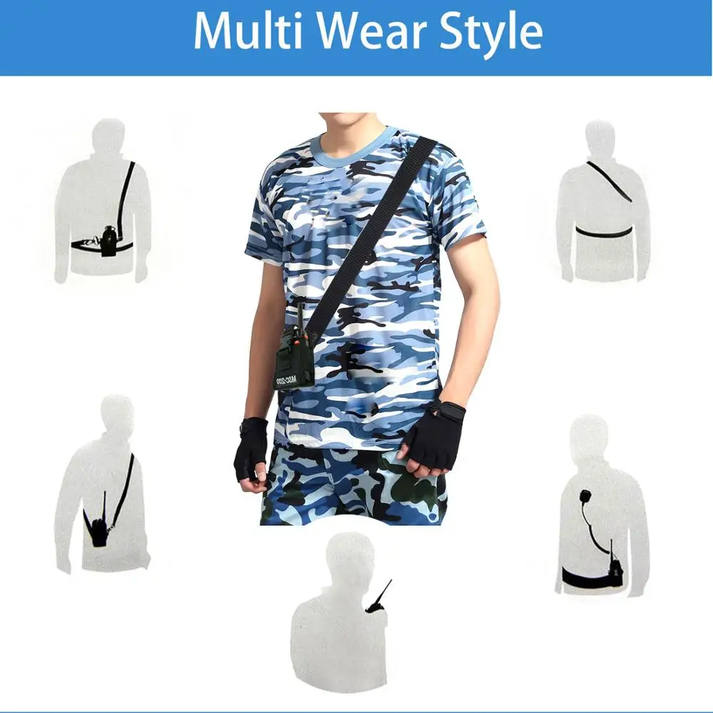 Soporte de Estuche de Radio MSC-20D Estuche de transporte de nailon para Baofeng UV-5R UV-82 UV-888S UV-9R Walkie Talkie - imagen 5