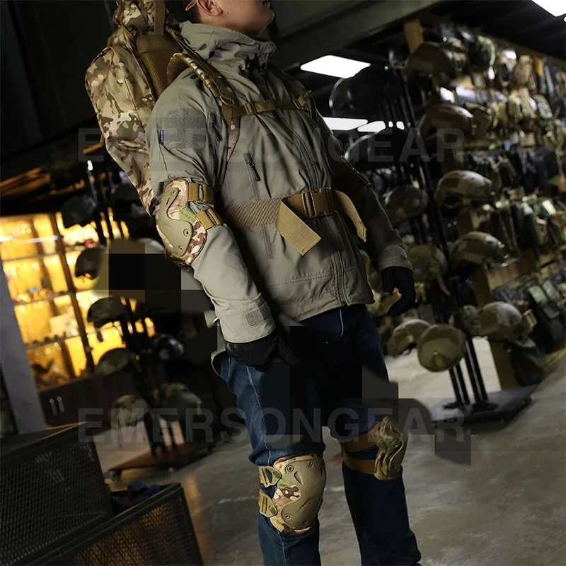 Juego de almohadillas protectoras para codo y rodilla táctica Takpad, ropa deportiva, equipo protector de tobillo, combate, Airsoft, caza, Camping y senderismo - imagen 3