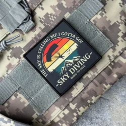 Parche táctico paracaidista con velcro para mochila o uniforme
