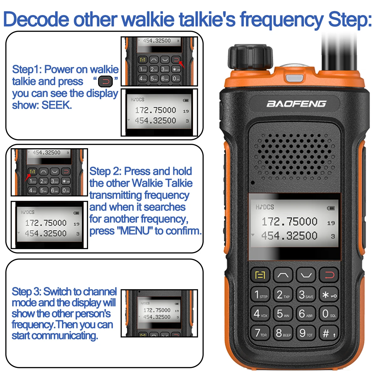 Baofeng UV-10 Pro Walkie Talkie frecuencia de copia inalámbrica banda Dual 999CH tipo C carga UV-5R de largo alcance Radio bidireccional Ham - imagen 5