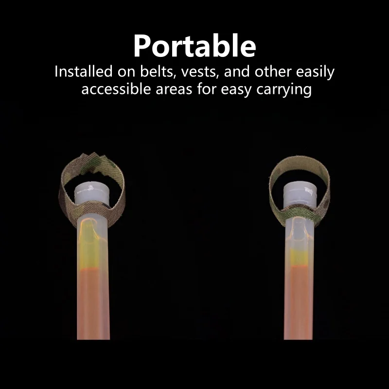 Bolsa de almacenamiento portátil con varilla fluorescente con sistema MOLLE, paquete de 6 barras luminosas, bolsa de tienda, guardián de luces químicas para acampar al aire libre - imagen 4