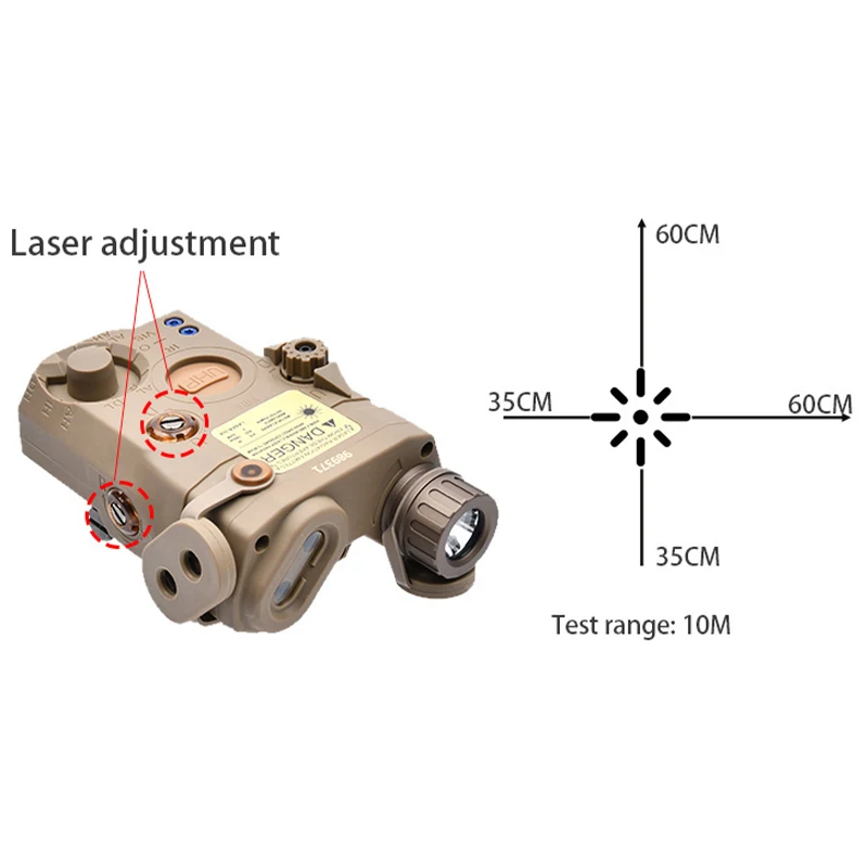 Wadsn táctico Airsoft PEQ-15 PEQ15 LA5C punto rojo verde azul IR luz de relleno arma indicador M300A M600C PEQ15 LA-5C UHP PEQ-15 - imagen 4