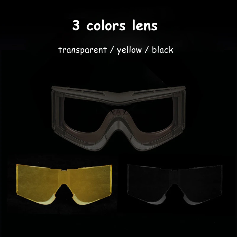 Gafas tácticas protección a prueba de viento Airsoft Paintball CS gafas de seguridad al aire libre senderismo montañismo gafas 3 o 1 lente - imagen 5