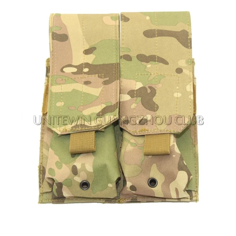 Chaleco táctico Molle con solapa ajustable, apto para Rifles, soporte doble/Triple para revistas, bolsa Molle Mag, bolsa para revistas con linterna - imagen 4