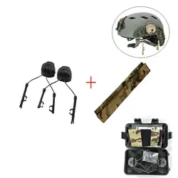1 Juego de auriculares tácticos de montaje rápido Ops Core casco ARC Rail adaptador conjunto Comtac II auriculares militares con cancelación de ruido