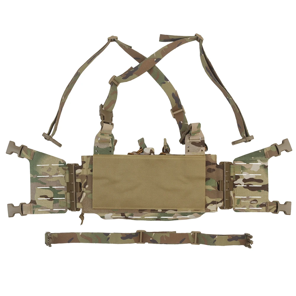 Chaleco de pecho táctico Knight Camo, aparejo de pecho táctico con cuatro integrados, bolsa Mag de 5,56mm, diseño de liberación rápida, sistema Molle, accesorios de película, chaleco de juego táctico - imagen 3