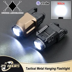 WADSN TR-7 Linterna táctica Metal 800 lúmenes LED estroboscópica riel Picatinny