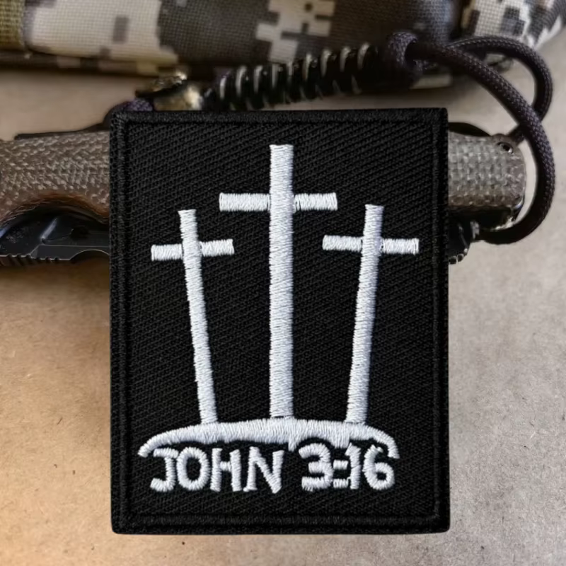 Parche velcro táctico John 3:16 chevron – Insignia para chaleco o mochila - imagen 5