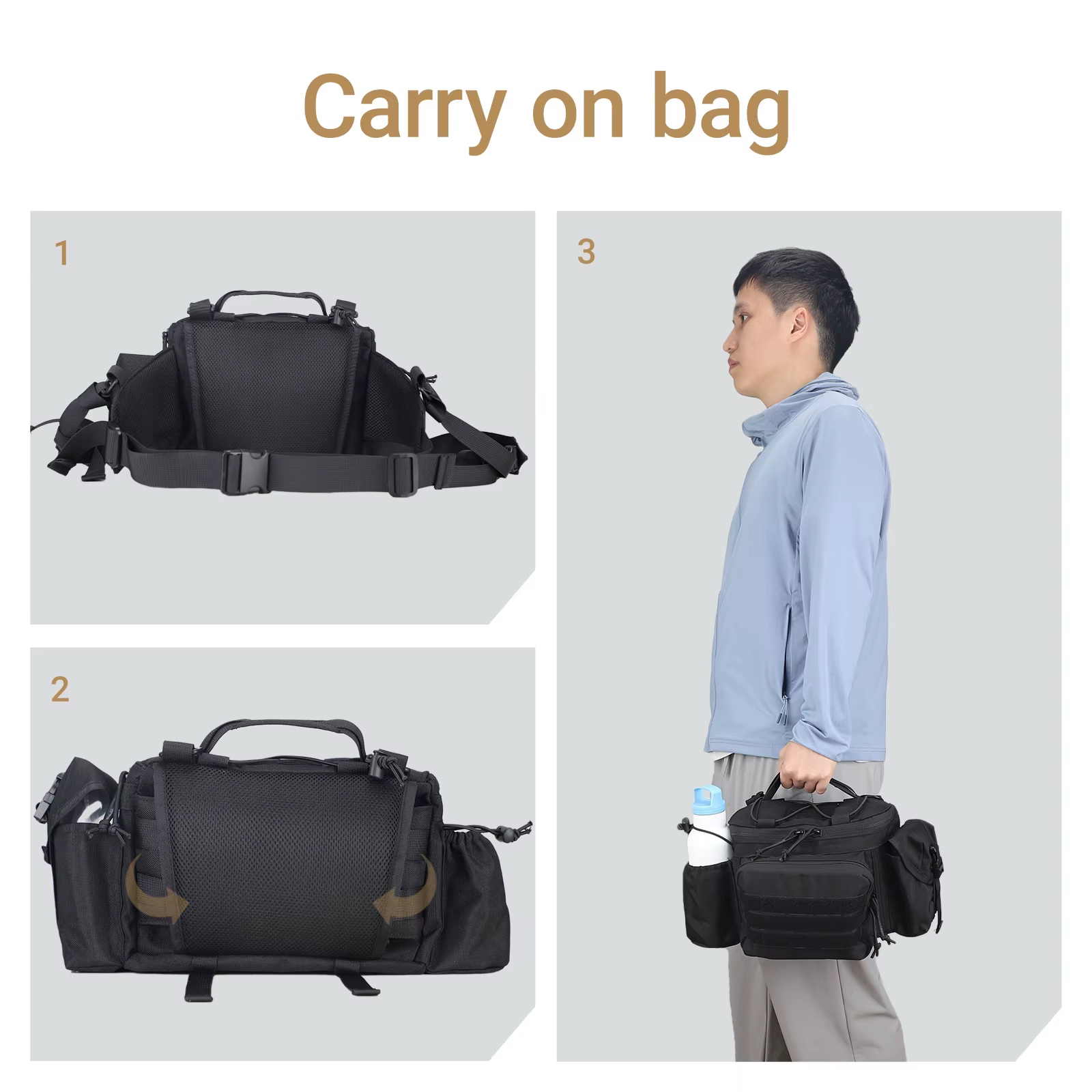 MGFLASHFORCE Riñonera táctica MOLLE EDC – Cinto militar outdoor - imagen 5