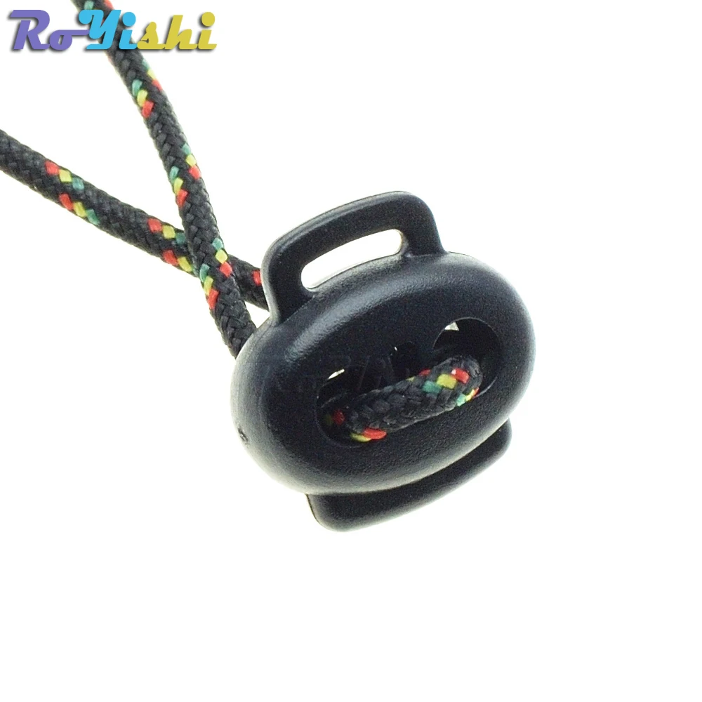 10 unids/pack 2 agujeros y orificio de nebulización tapón de bloqueo de cable Clip de palanca de plástico negro - imagen 5