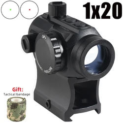Mira punto rojo táctica para rifle, niveles iluminados
