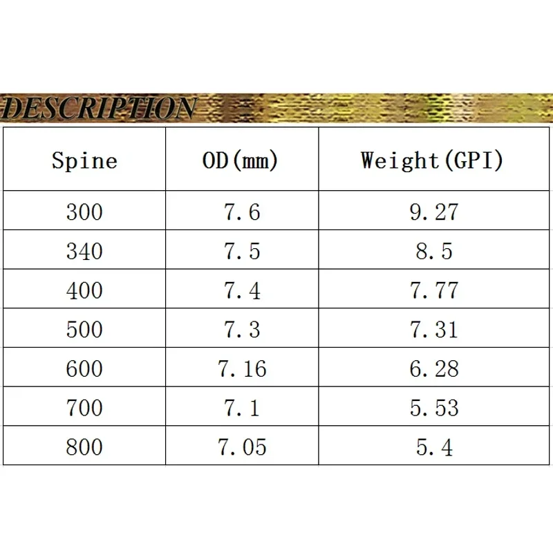 6 uds tiro con arco tiro a caballo ID6.2MM flechas de carbono columna vertebral 300-800 30/32 pulgadas arco compuesto caza - imagen 4