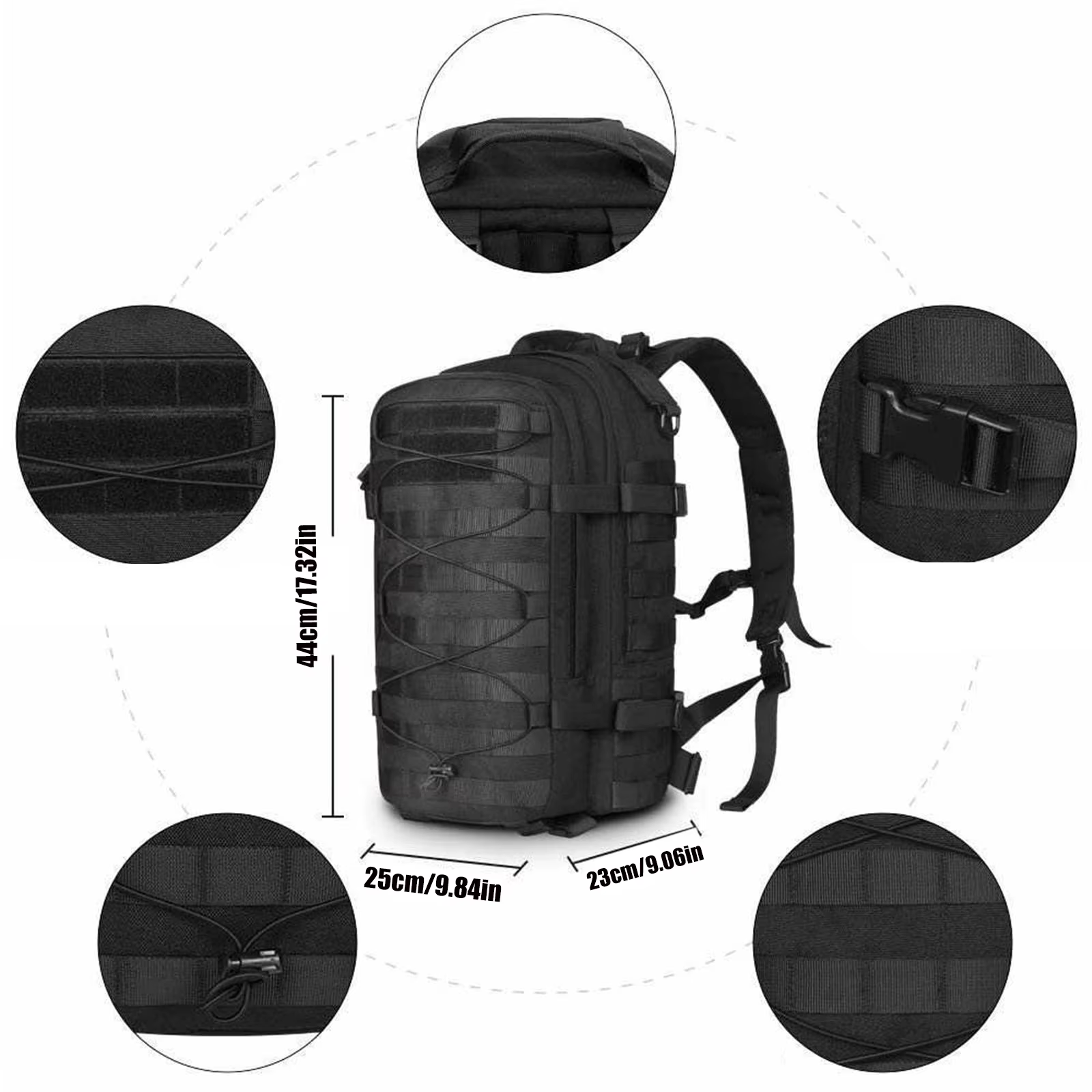 Mochila táctica de asalto 3P gran capacidad hombre senderismo - imagen 3