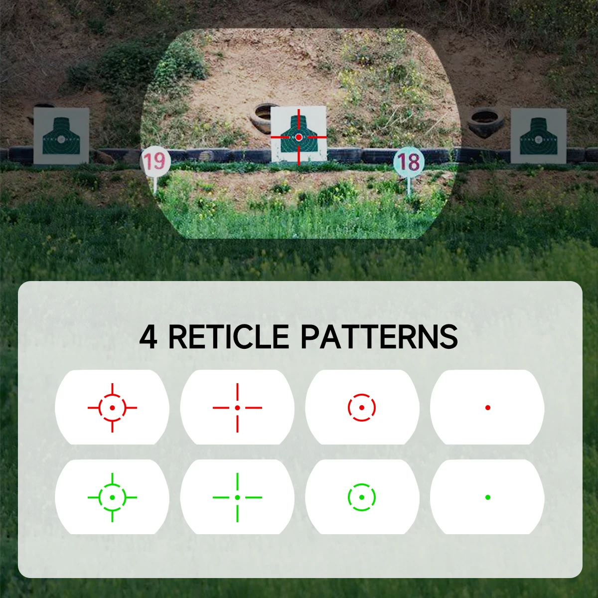 Mira telescópica táctica 3-9X32EG, mira combinada láser de punto rojo y verde, reflejo óptico de largo alcance, 4 retículas, mira Airsoft para caza - imagen 3