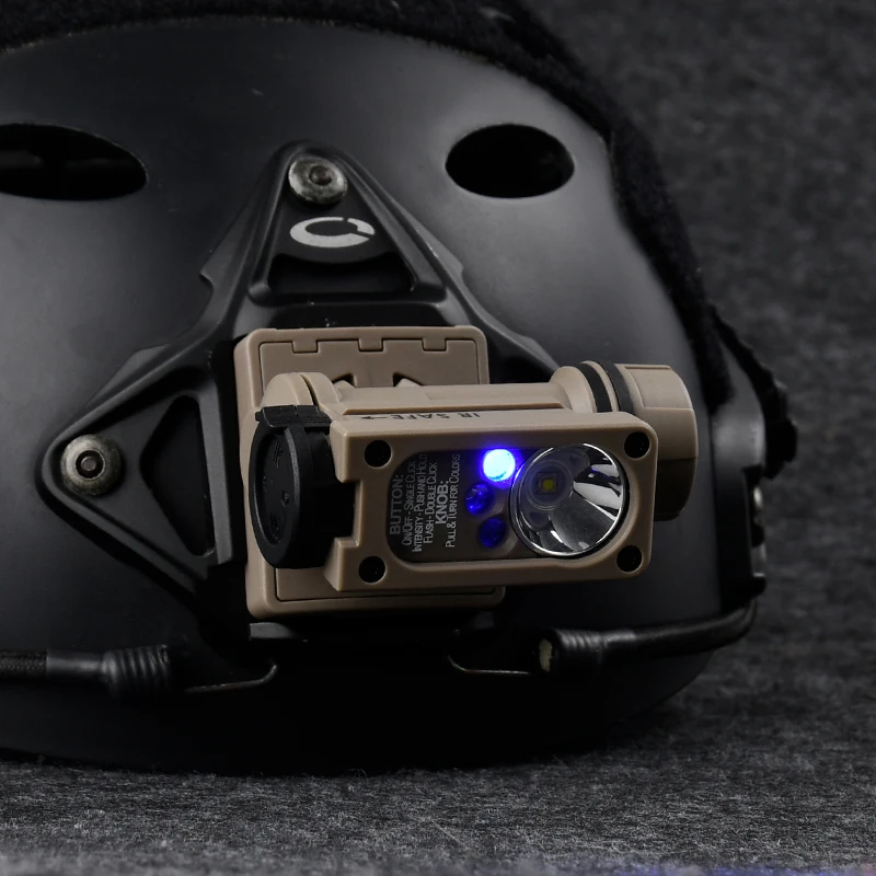 Lámpara táctica Sidewinder 2 para casco, luz estroboscópica roja/azul/blanca/IR, luz IFF para caza y pesca, linterna LED auxiliar PEQ15 - imagen 3