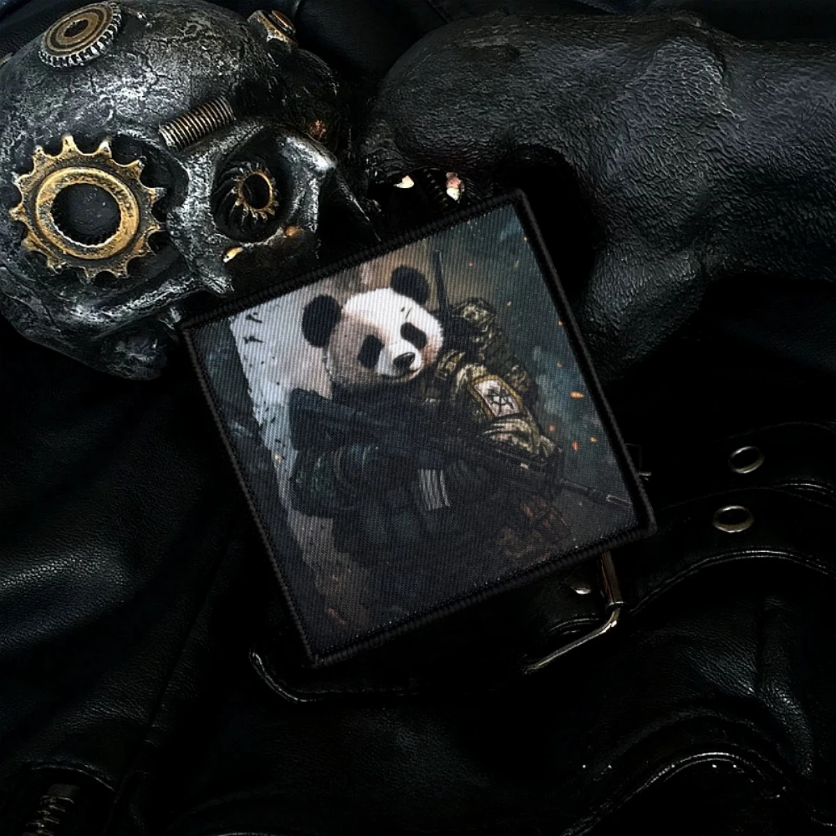 Parche táctico de Panda AK47, insignia de moral, pegatina para mochila, estampado de parches de gancho y bucle para ropa, brazalete militar - imagen 2