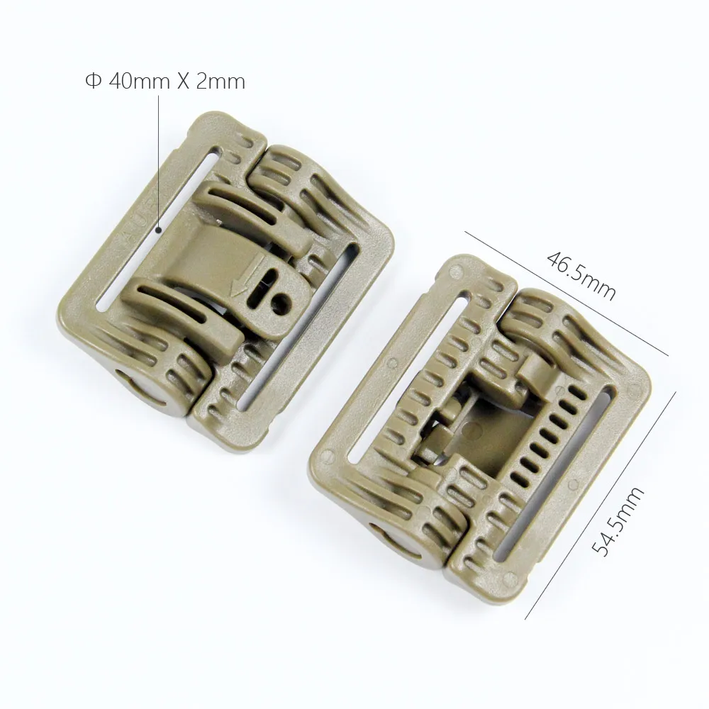 Hebillas de liberación rápida para chaleco táctico, accesorios de correas de hombro, hebillas de fijación, 1 par - imagen 3